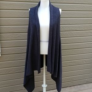LOFT Charcoal Rib Knit Vest